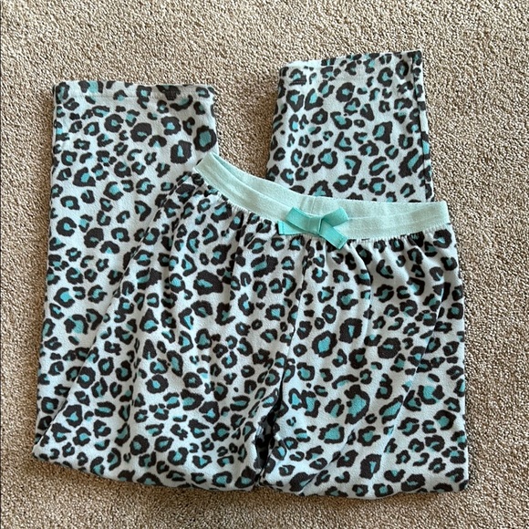 Leopard Print Pajama Pants with Bow - Picture 1 of 4